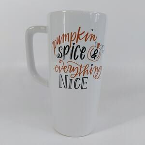 PUMPKIN SPICE & EVERYTHING NICE Large Ceramic Coffee Tumbler‎